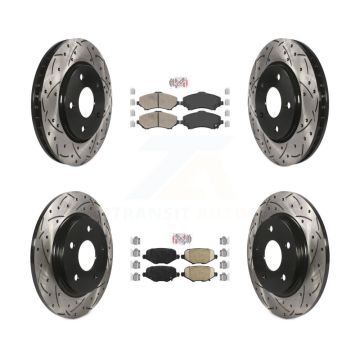Front Rear Ceramic Pad Drill Slot Brake Rotor Kit For Dodge Grand Caravan Chrysler Town & KDA-102397