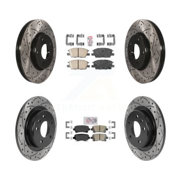 Front Rear Ceramic Pad Drill Slot Brake Rotor Kit For 16 Chevrolet Malibu Carryover Model KDA-102669