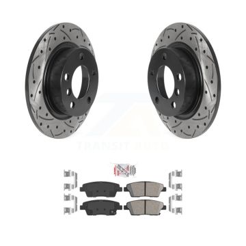 Rear Coat Drill Slot Disc Brake Rotors Ceramic Pad Kit For Mini Cooper Countryman Paceman KDA-102685