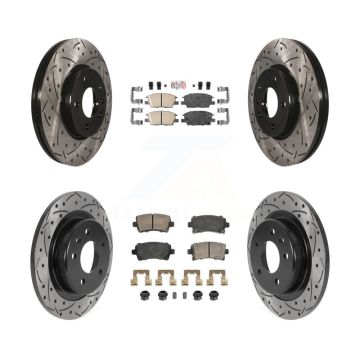 Front Rear Ceramic Pad Drill Slot Brake Rotor Kit For 16 Chevrolet Malibu Carryover Model KDA-102896
