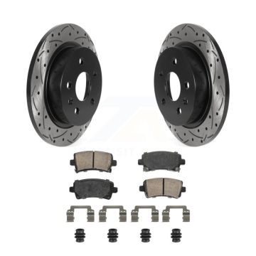 Rear Drilled Slot Brake Rotor & Ceramic Pad Kit For Chevrolet Malibu Buick Regal LaCrosse KDA-102913
