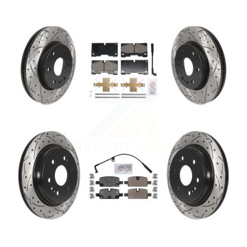 Front Ceramic Rear Semi-Metallic Pad Drill Slot Brake Rotor Kit For GMC Chevrolet 1500 XL KDA-102959