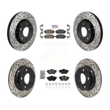 Front Rear Ceramic Pad Drill Slot Disc Brake Rotor Kit For Nissan Sentra rear brakes KDA-102976