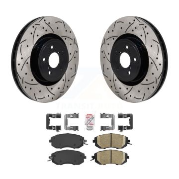 Front Drilled Slot Brake Rotor Ceramic Pad Kit For 2019-2020 Toyota 86 With Brembo Brakes KDA-103040