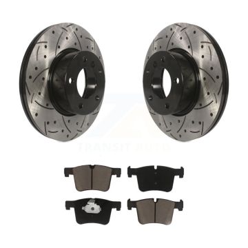 Front Drill Slot Brake Rotor Ceramic Pad Kit For BMW 328i xDrive 330i 320i 428i 328d 230i KDC-100038