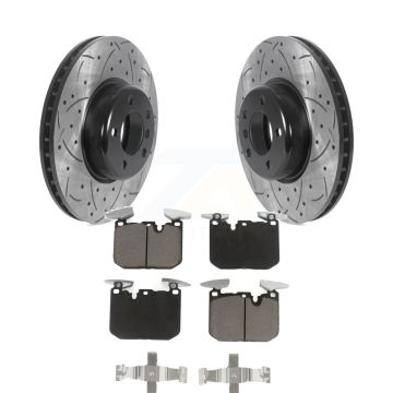 Front Drill Slot Brake Rotor Ceramic Pad Kit For BMW 328i xDrive 330i 320i 435i 440i 228i KDC-100040
