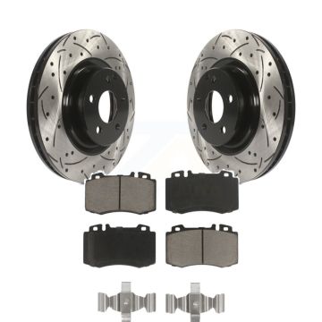 Front Drilled Slot Disc Brake Rotors Ceramic Pad Kit For Mercedes-Benz CLS550 CLS500 E550 KDC-100056