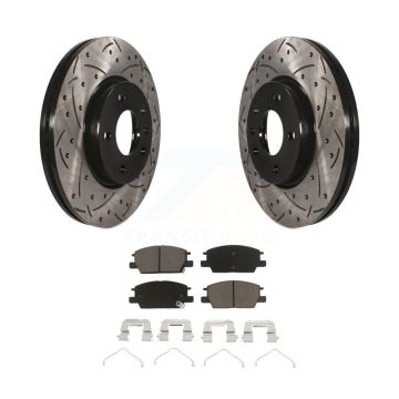 Front Drilled Slot Brake Rotor & Ceramic Pad Kit For Chevrolet Equinox GMC Terrain Malibu KDC-100107