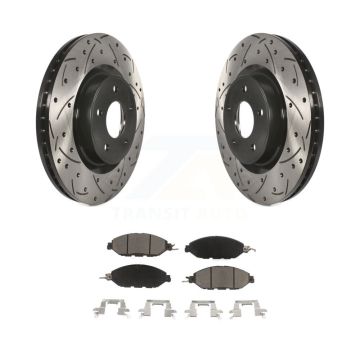 Front Drilled Slot Brake Rotor Ceramic Pad Kit For Nissan Murano Pathfinder INFINITI QX60 KDC-100140