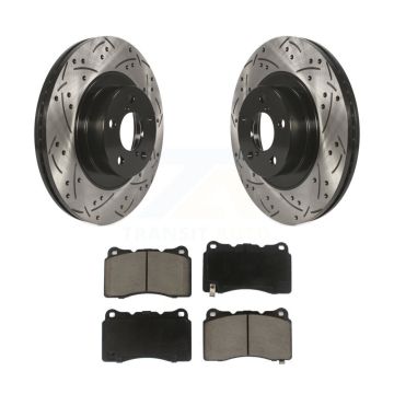 Front Drilled Slot Brake Rotor & Ceramic Pad Kit For 2019 Toyota 86 Without Brembo Brakes KDC-100164