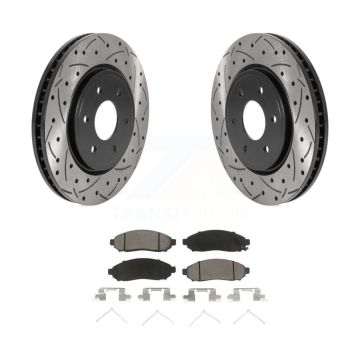 Front Drill Slot Brake Rotor Ceramic Pad Kit For Nissan Frontier Pathfinder Xterra Suzuki KDC-100181