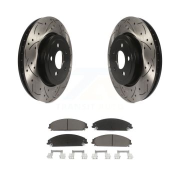 Front Drilled Slot Brake Rotors Ceramic Pad Kit For Dodge Chrysler 300 Charger Challenger KDC-100191