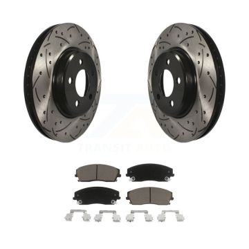 Front Drilled Slot Brake Rotors Ceramic Pad Kit For Dodge Chrysler 300 Charger Challenger KDC-100192
