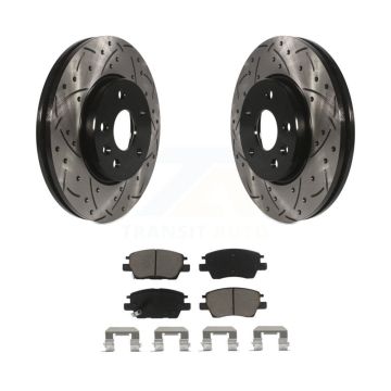 Front Drilled Slot Disc Brake Rotors Ceramic Pad Kit For Chevrolet Cruze Bolt EV EUV Volt KDC-100270