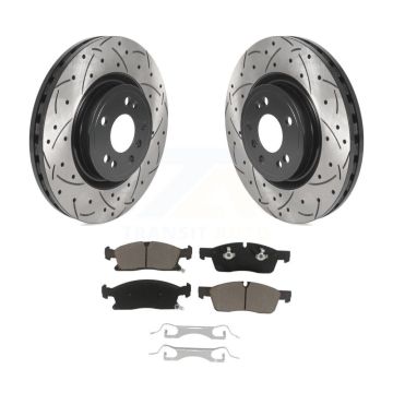 Front Drill Slot Brake Rotor Ceramic Pad Kit For Mercedes-Benz ML350 GLE350 ML250 GLE300d KDC-100281