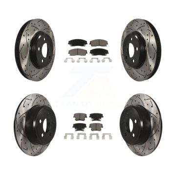Front Rear Drilled Slot Brake Rotor Ceramic Pad Kit For Dodge Charger Chrysler 300 Magnum KDC-100312
