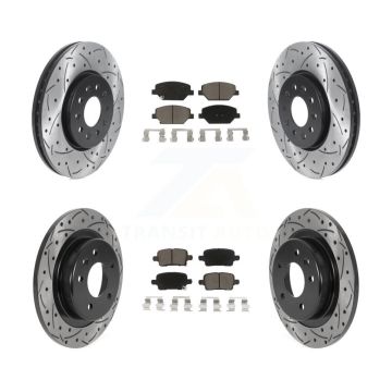 Front Rear Drill Slot Brake Rotor Ceramic Pad Kit For Chevrolet Equinox GMC Terrain Buick KDC-100439