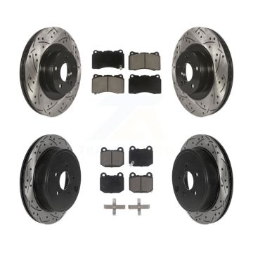 Front Rear Drill Slot Brake Rotors Ceramic Pad Kit For 2019 Toyota 86 TRD Special Edition KDC-100476