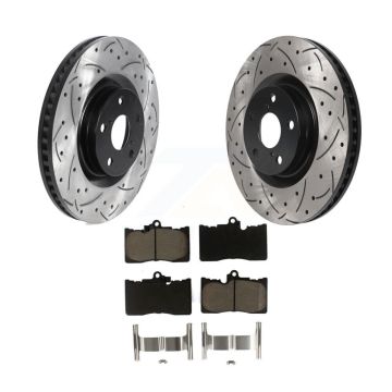 Front Drill Slot Disc Brake Rotor Ceramic Pad Kit For Lexus IS300 IS350 GS350 RC350 RC300 KDC-100686
