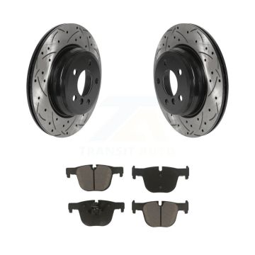 Rear Drill Slot Brake Rotors Ceramic Pad Kit For BMW 330i xDrive 328i 335i 428i 340i 435i KDC-100733