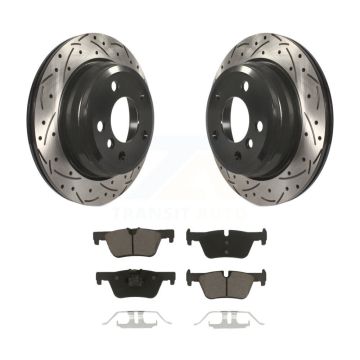 Rear Drill Slot Brake Rotors Ceramic Pad Kit For BMW 328i xDrive 330i 320i 428i 328d 430i KDC-100734