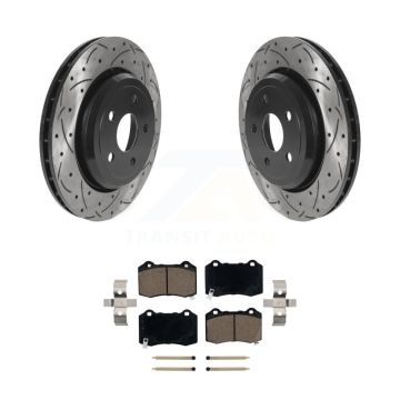 Rear Drilled Slot Disc Brake Rotors Ceramic Pad Kit For Jeep Grand Cherokee Dodge Durango KDC-100745