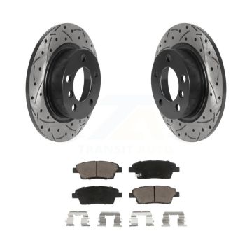 Rear Coat Drill Slot Disc Brake Rotors Ceramic Pad Kit For Mini Cooper Countryman Paceman KDC-100758