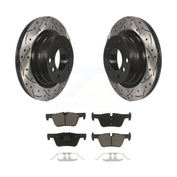 Rear Drill Slot Brake Rotors Ceramic Pad Kit For BMW 230i xDrive 228i 328i 320i 428i 328d KDC-100770