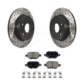 Rear Drilled Slot Brake Rotor & Ceramic Pad Kit For 2018-2022 Buick Encore Chevrolet Trax KDC-100784