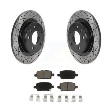 Rear Drill Slot Disc Brake Rotor Ceramic Pad Kit For Chevrolet Equinox GMC Terrain Malibu KDC-100793