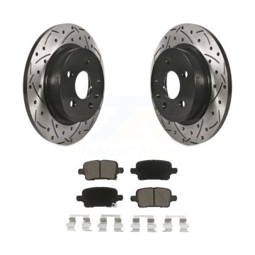 Rear Coated Drilled Slotted Disc Brake Rotors And Ceramic Pads Kit For Chevrolet Cruze KDC-100794