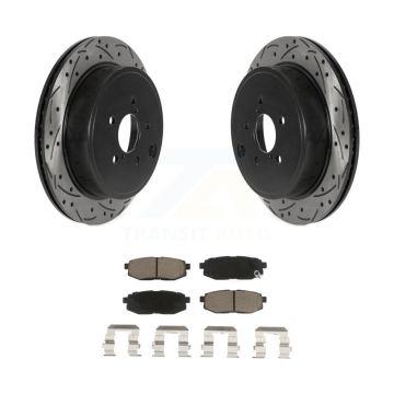 Rear Drilled Slot Brake Rotor Ceramic Pad Kit For Subaru Outback Legacy BRZ Scion FR-S 86 KDC-100799