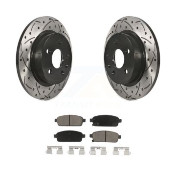 Rear Drilled Slot Brake Rotor Ceramic Pad Kit For Chevrolet Cruze Trax Buick Encore Sonic KDC-100810