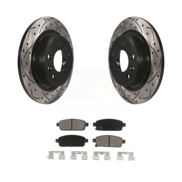 Rear Drill Slot Brake Rotor Ceramic Pad Kit For Chevrolet Cruze Buick Verano Orlando Volt KDC-100811
