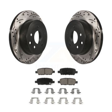 Rear Drill Slot Brake Rotors Ceramic Pad Kit For Nissan Rogue Sport Qashqai LEAF Juke G35 KDC-100813