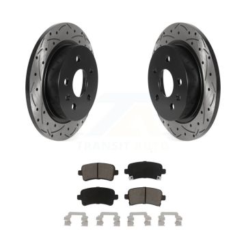 Rear Drilled Slot Brake Rotor & Ceramic Pad Kit For Chevrolet Malibu Buick Regal LaCrosse KDC-100830