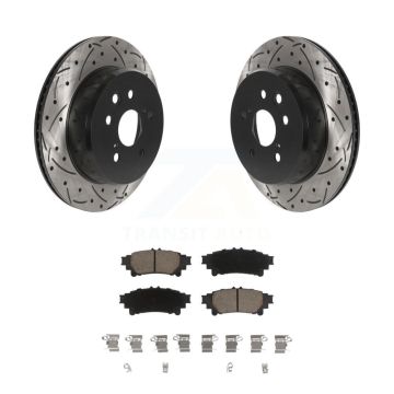 Rear Drill Slot Brake Rotor Ceramic Pad Kit For Lexus IS300 IS350 GS350 RC350 RC300 GS300 KDC-100873