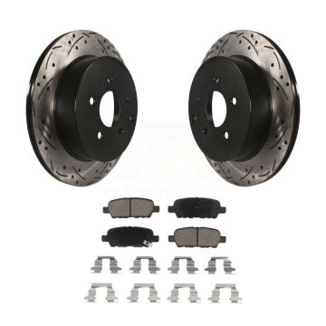 Rear Drilled Slot Brake Rotors Ceramic Pad Kit For Nissan Murano INFINITI Pathfinder QX60 KDC-100878