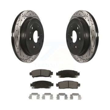 Rear Drill Slot Brake Rotor Ceramic Pad Kit For GMC Acadia Buick Enclave Chevrolet Saturn KDC-100894