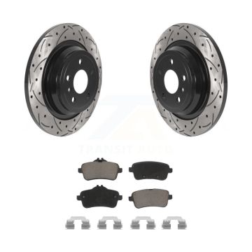 Rear Drill Slot Brake Rotors Ceramic Pad Kit For Mercedes-Benz ML350 GLE350 ML250 GLE300d KDC-100901