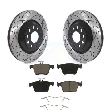 Rear Drill Slot Brake Rotor Ceramic Pad Kit For Volkswagen Atlas Audi Q3 Cross Sport Golf KDC-100905