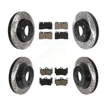 Front Rear Disc Brake Rotors And Ceramic Pads Kit (6Pc) For Volkswagen Touareg KDC-101046