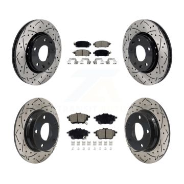 Front Rear Drill Slot Disc Brake Rotor Ceramic Pad Kit For Nissan Sentra rear brakes KDC-101068