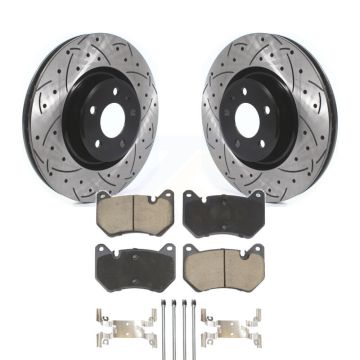 Front Coated Drilled Slotted Disc Brake Rotors And Ceramic Pads Kit For Audi Q5 Sportback KDC-101090