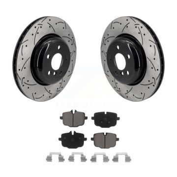 Rear Drill Slot Brake Rotors Ceramic Pad Kit For BMW X5 X7 540i xDrive X6 750i M550i 530e KDC-101127