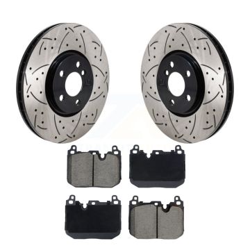 Front Coat Drill Slot Disc Brake Rotor Ceramic Pad Kit For Mini Cooper Countryman Clubman KDC-101153