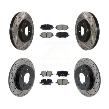 Front Rear Drill Slot Brake Rotors Ceramic Pad Kit For Chevrolet Trailblazer Buick Encore KDC-101189
