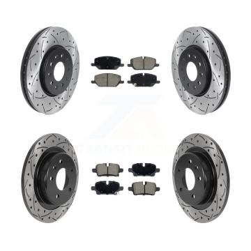 Front Rear Drill Slot Brake Rotors Ceramic Pad Kit For 2021 Chevrolet Equinox GMC Terrain KDC-101194