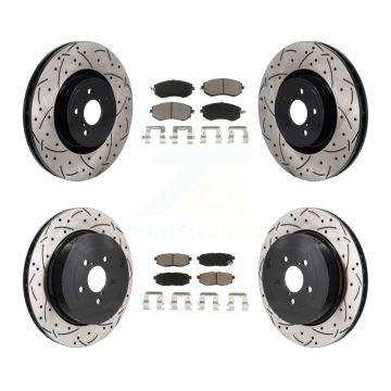 Front Rear Drill Slot Brake Rotors Ceramic Pad Kit For 19-20 Toyota 86 With Brembo Brakes KDC-101223