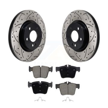 Rear Drilled Slot Brake Rotor Ceramic Pad Kit For Mercedes-Benz GLC300 C43 AMG GLC43 C450 KDC-101243
